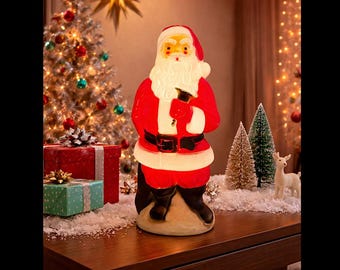 Climbing Santa Christmas Blow Mold Grand Venture Comes W/ Light