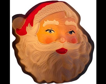 超特大 empire サンタ　フェイス　ライト　サンタクロース ヴィンテージ Huge Vintage Empire 32.5 Inch Tall Lighted Santa Head Blow Mold
