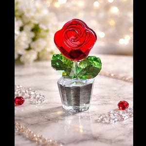 Swarovski Crystal Figurine Flowers in Pot - Etsy