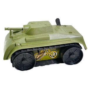 MARX Climbing, Fighting Tank Windup Toy Marx Wind-Up Friction Army Tank Plastic & Litho Metal Kids Toy