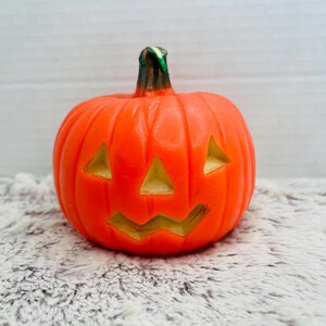 Vintage Halloween Candle Gurley Jack O Lantern Pumpkin Wax Decorative ...