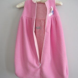 Warm Pink Sleep Sack or Sleeping Bag, Pink Fleece Sleep Sack lined with cotton, Baby Sleeping Bag, Baby Sack image 4