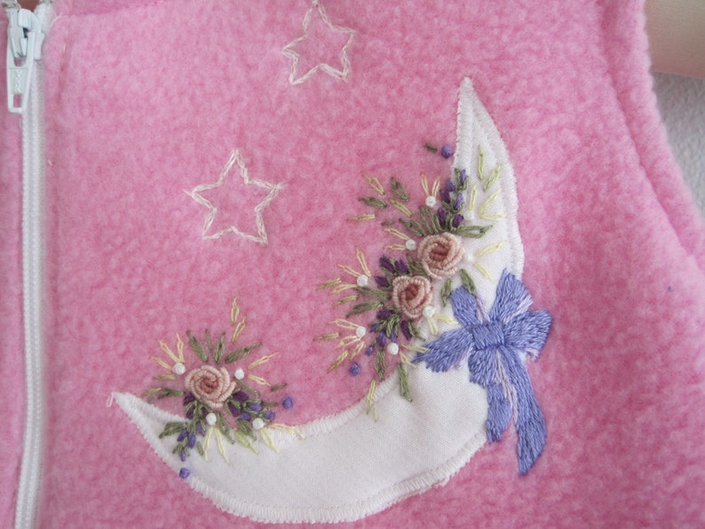 Warm Pink Sleep Sack or Sleeping Bag, Pink Fleece Sleep Sack lined with cotton, Baby Sleeping Bag, Baby Sack image 3