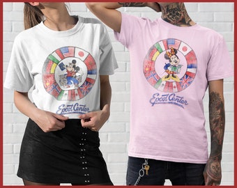 Mickey or Minnie Mouse Retro 90's Vintage Epcot Center | Unisex Heavy Cotton Tee