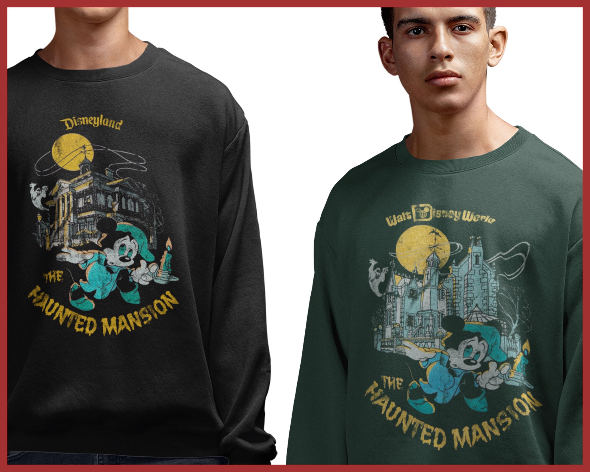 Disneyland or Disneyworld s the HAUNTED Mansion Vintage Retro Unisex Heavy Blend Crewneck Sweatshirt Etsy