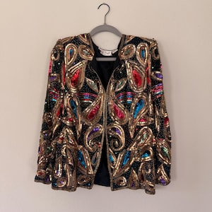 Vintage Sequin Jacket - Etsy