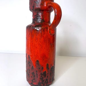 MCM Midcentury Carstens Tonnieshof Fat Lava Vase West German Pottery