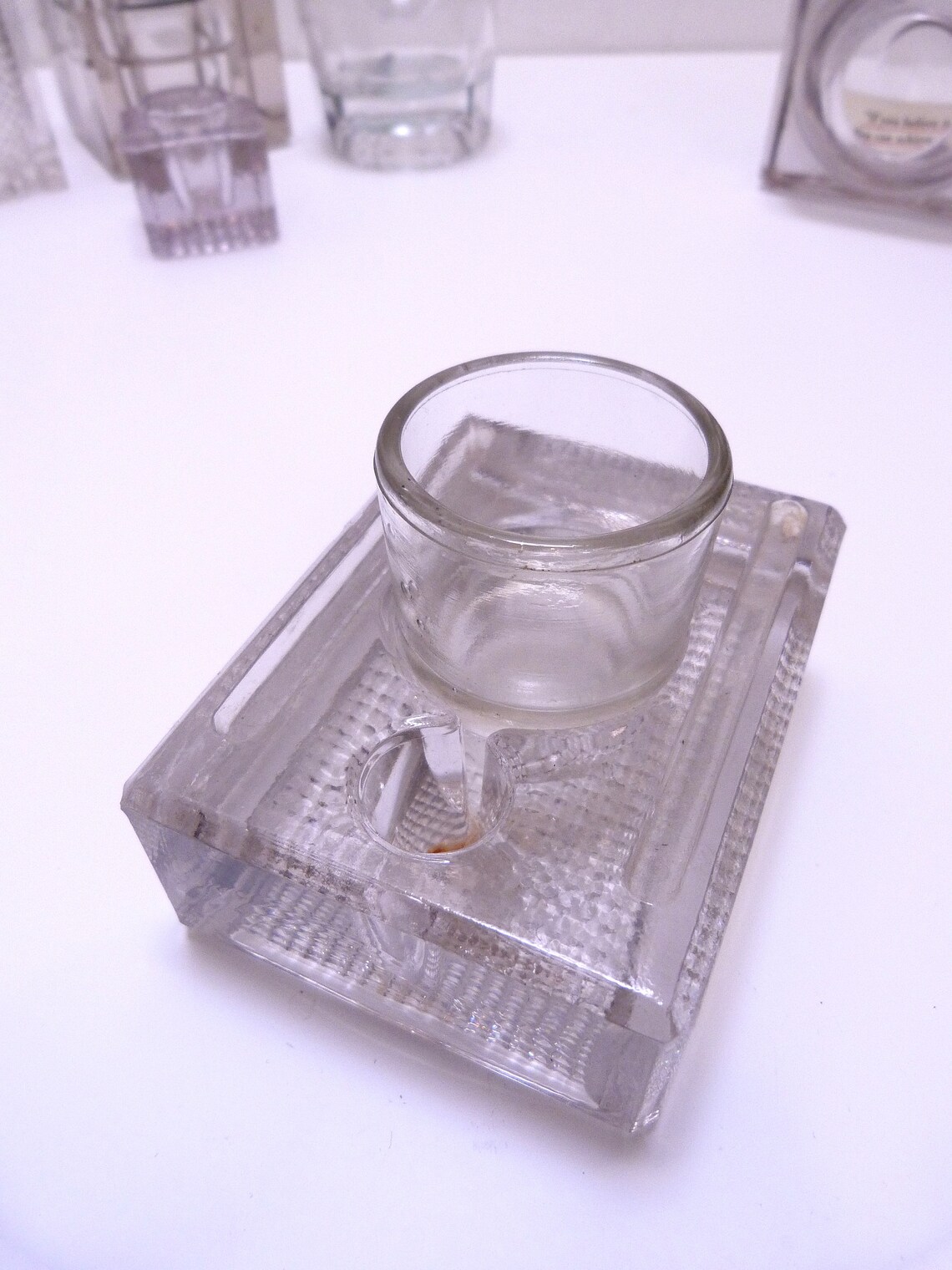 Set of 6 Antique Glass Ink Wells - Etsy