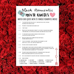 Black Romantic Movie Quotes Game, Black Trivia Games, Romantic Movie ...
