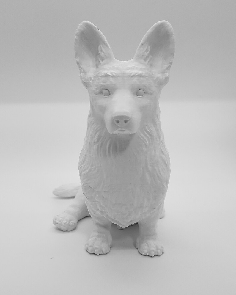 Custom Corgi Statue, Cardigan Welsh Corgi Gifts for Women, Corgi Desk Accessories, Corgi Dad Corgi Mom Corgi Decor, Corgi Figure, Cute Corgi image 6