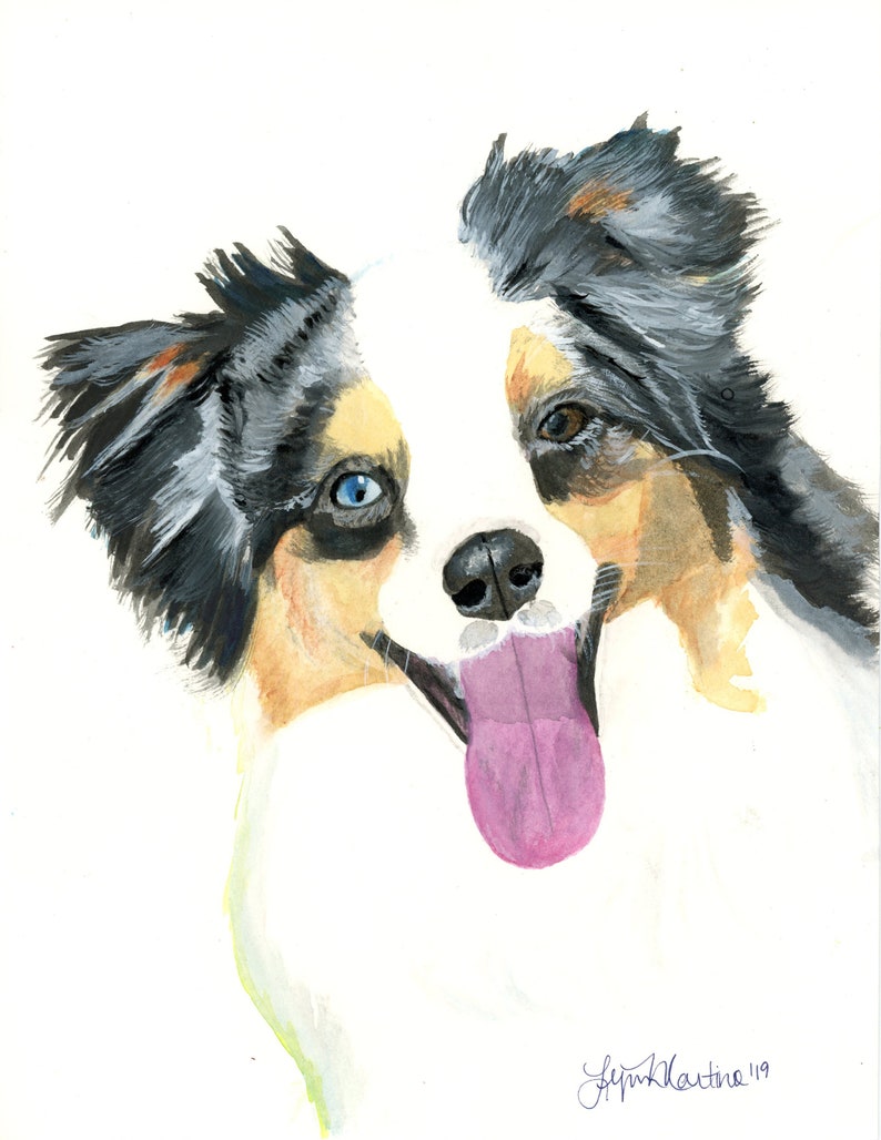 Custom pet portrait in watercolor, painting from photo, dog portraits, dog painting, Dog Art, Cat Art, Pet Loss Rainbow Bridge Memorial image 8