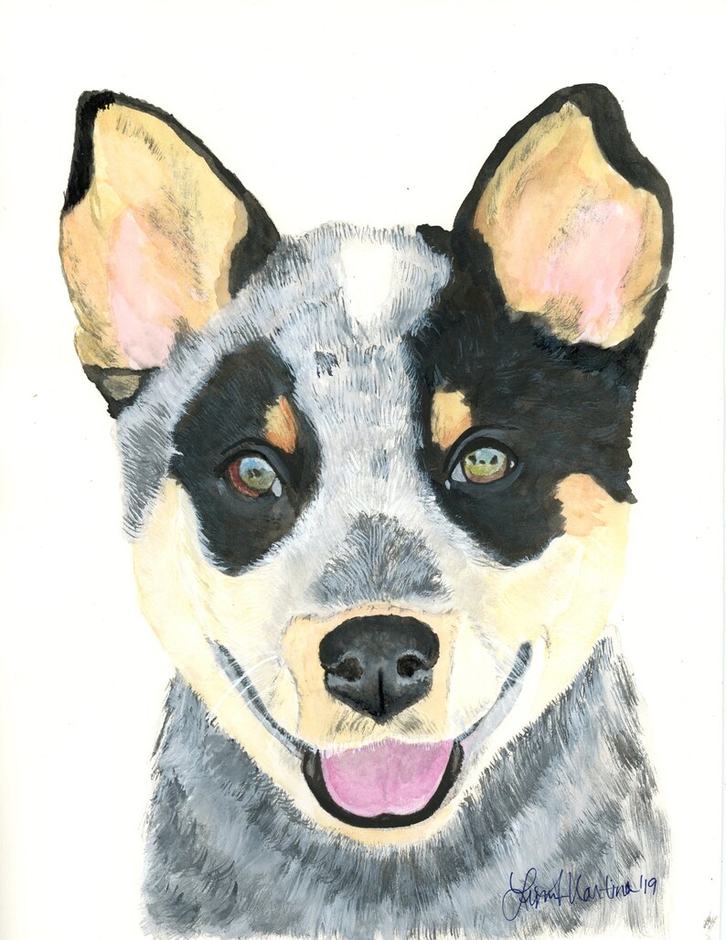 Custom pet portrait in watercolor, painting from photo, dog portraits, dog painting, Dog Art, Cat Art, Pet Loss Rainbow Bridge Memorial image 6