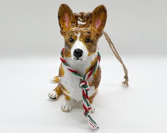 Sable Corgi Gifts for Corgi Lover, Stocking Stuffer Christmas Ornament for Dog Mom, Cardigan Welsh Corgi Ornament for Men, Cute Corgi Decor