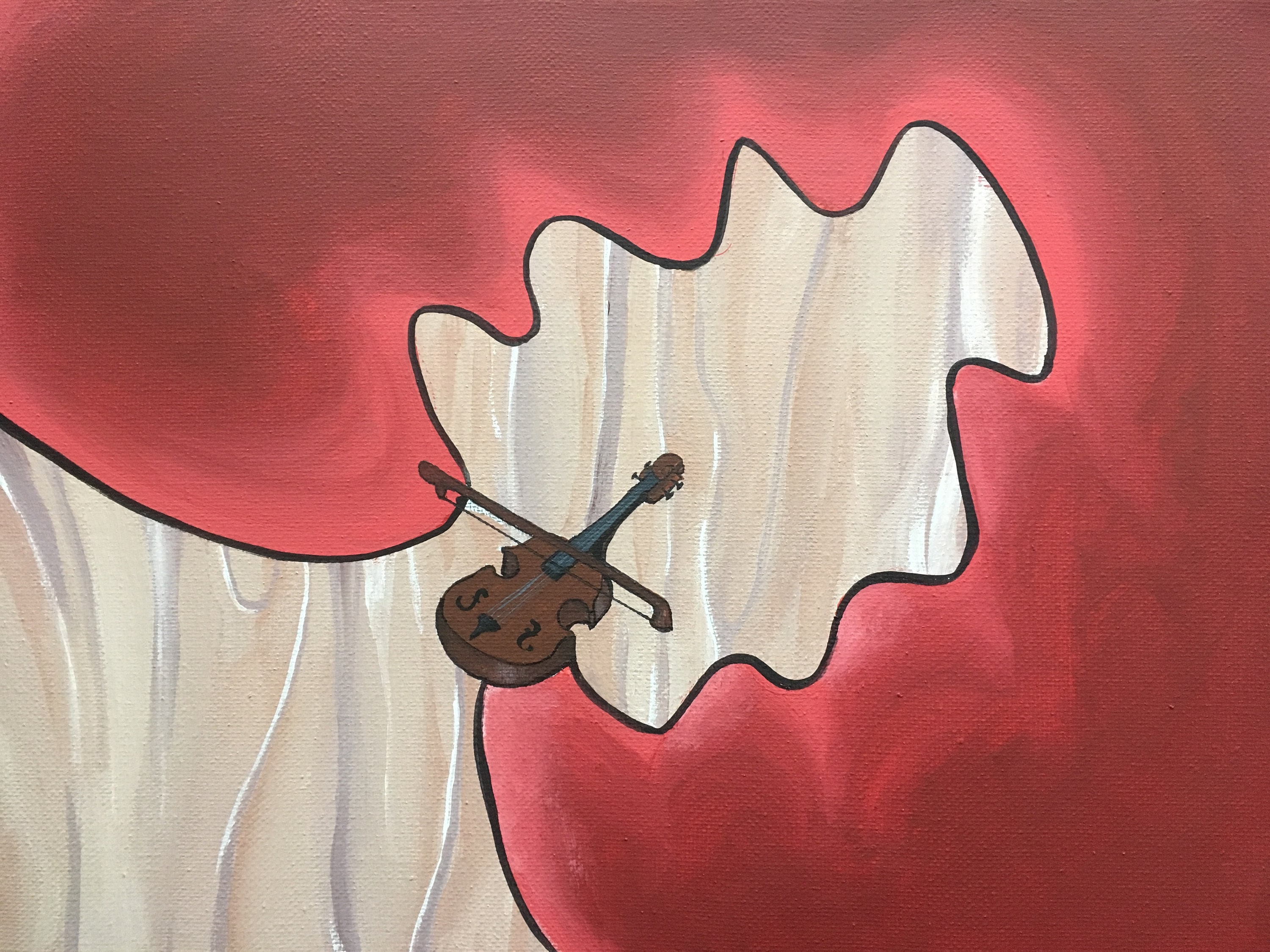 World's Smallest Violin Mounted Acrylic Painting | Etsy