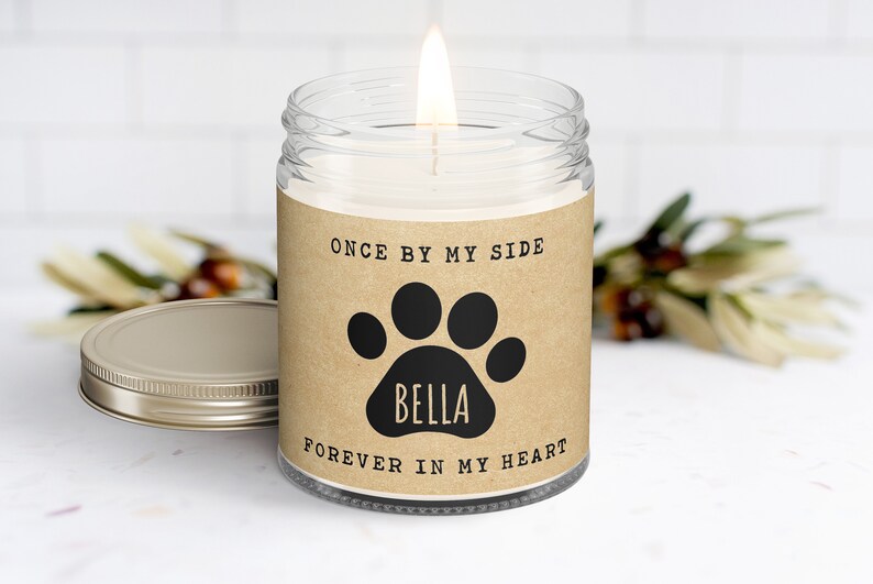 Pet Memorial Gift Personalized Candle Sympathy Pet Loss Gift Etsy