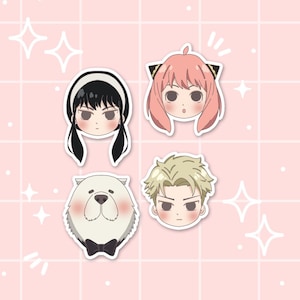 Kawaii Chibi Spy Anime Stickers | Vinyl Die-cut Stickers | Laptop Stickers | Water Bottle Sticker | Fun Stickers