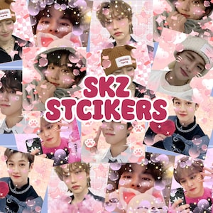 Pegatinas de Stray Kids SKZ | Tarjetas fotográficas intercambiables | Pegatinas gratis | Pegatinas troqueladas | Embalaje | Pegatinas Kpop | Pegatinas divertidas