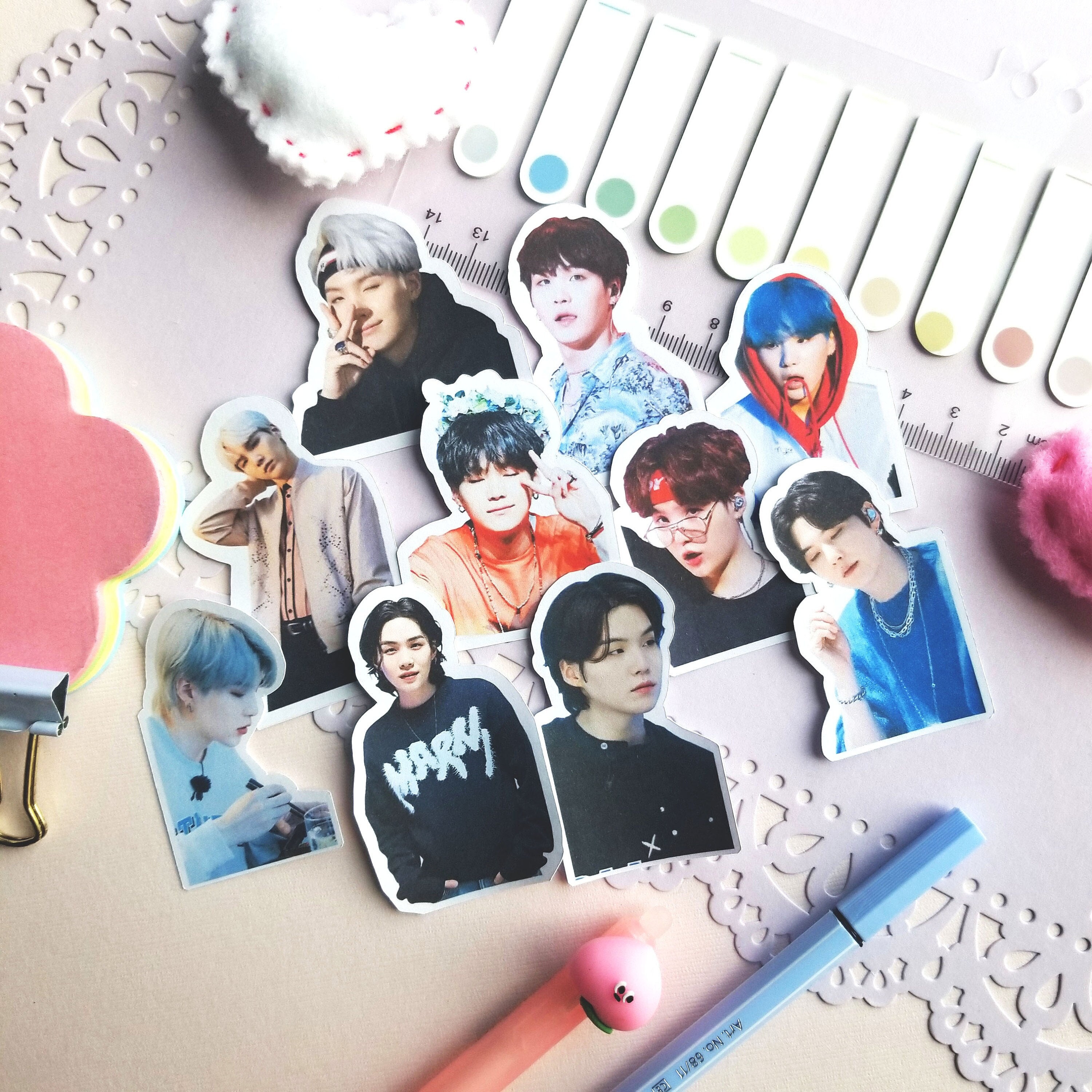 10pc BTS Suga Stickers - Etsy