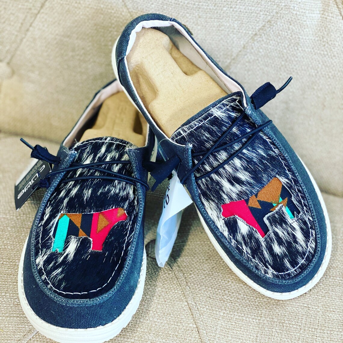 PREORDER Steer Dudes Cow Hide Hey Dudes Custom Hey Dudes Etsy