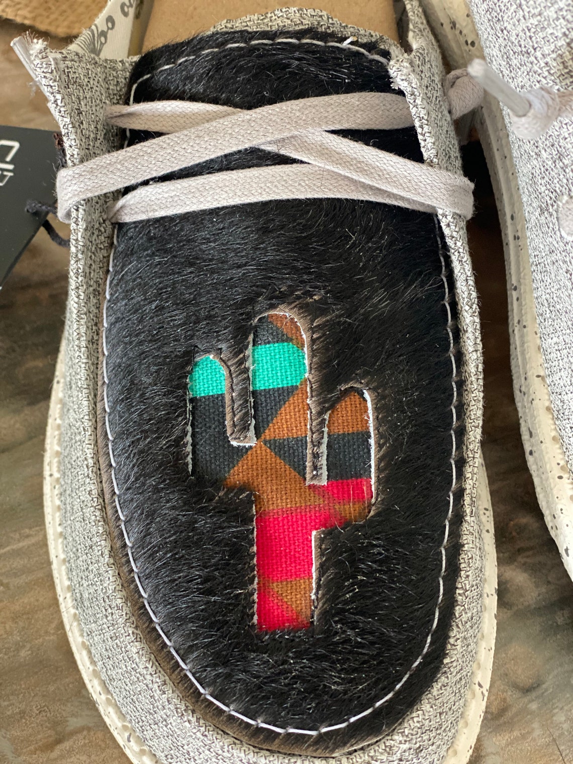 Preorder Cactus Inlay Hey Dudes Cow Hide Hey Dudes Cactus | Etsy