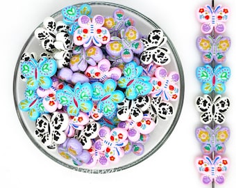 Koraliki akrylowe Butterfly Focal, koraliki z żywicy w kolorze gumy balonowej w mieszanych kolorach, brelok DIY