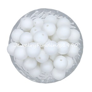 White Silicone Beads, Hexagon Silicone Beads, Soft Round Beads,Silicone Loose Beads,Silicone Beads #29