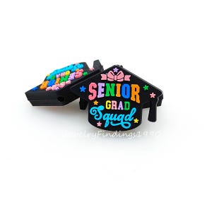 Graduation Cap Silicone Beads,Focal Beads For Pen,DIY Keychain,Beadable Pen Making