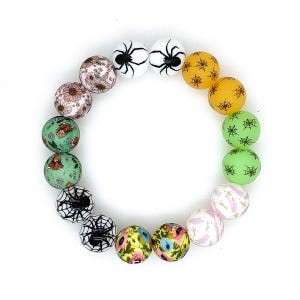 15mm Silicone Beads,Round Beads,Print Beads,Loose Beads,Charm Jewelry Beads
