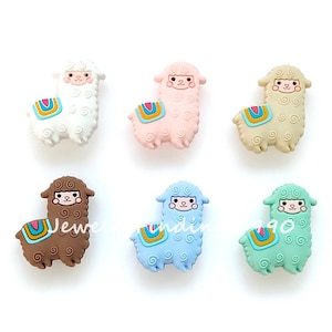 Alpaca Focal Beads, Wholesale 1- 50Pcs Beads, Silicone Loose Beads, Alpaca Silicone Beads, Jewelry  Making, 27*30mm