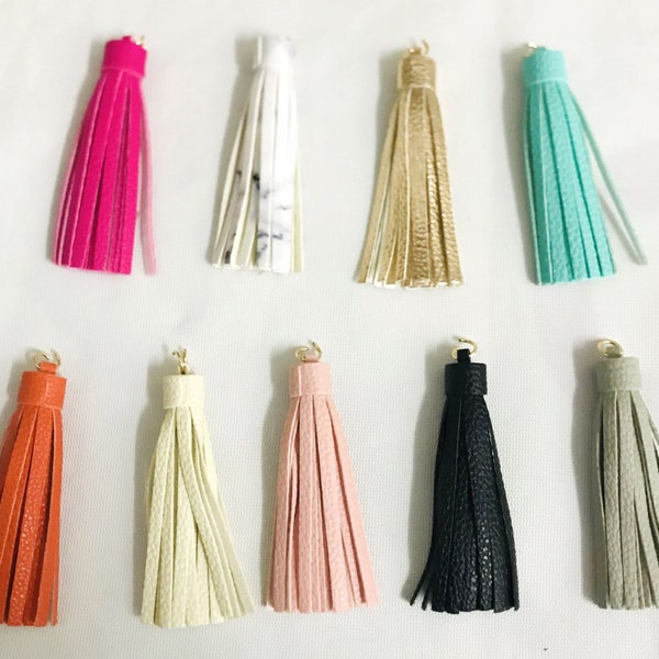 8CM Leather Tassel, Leather Key Tassel, Keychain Tassel, Leather Fringe, Tassel for Purse Bag Tassel, Tassels Pendant, Bag Charm Accessories