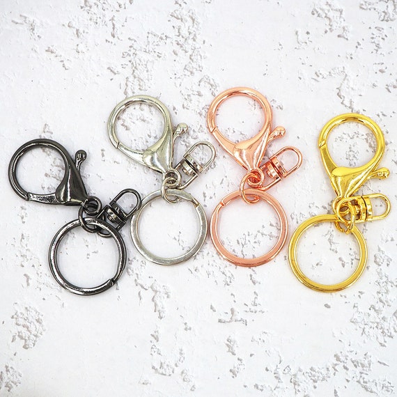 1/10/20/50/100pcs Keychains, 4 Colors Key Ring, Metal Clasp,diy