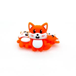 3D Fox Silicone Beads,Focal Beads For Pen,Fox Beads,Loose Beads,Keychain Making