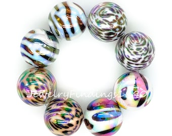 20mm Opal Leopard Zebra Animal Print Acrylic Beads, Iridescent Chunky Bubblegum Beads, Gumball Beads, DIY Bead Pen