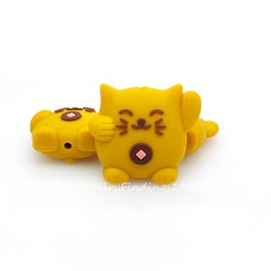 3D Cat Beads,Cat Silicone Focal Beads,Silicone Beads Bulk,Pen Beads