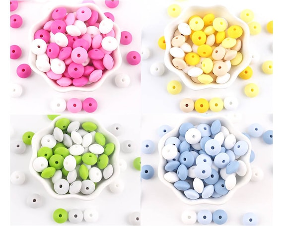 10 Perles Silicone Rondelle 12mm X 7mm - Couleur Au Choix - Neuf, Marque Savmer