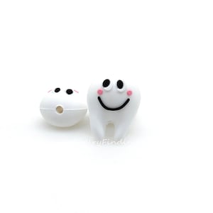 3D Dentist Silicone Beads,Tooth Silicone Beads,Bulk Dental Beads,Silicone Beads Charm