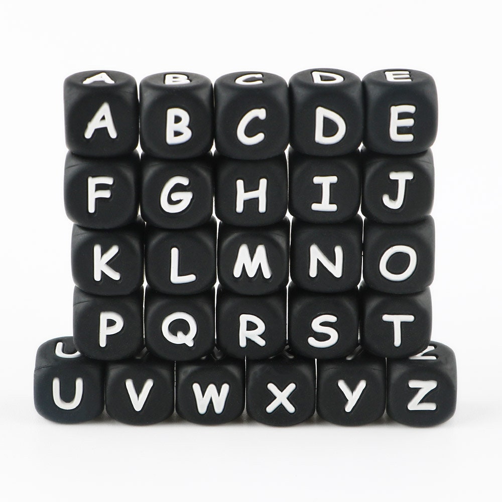 Large Wooden Alphabet Letter Beads – USA Silicone Bead Supply