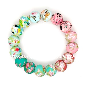 Round Silicone Print Beads, 15mm Round Silicone Beads, Jewelry Beads, DIY Women Bag Charm Gift, Loose Silicone Beads, Wholesale Beads