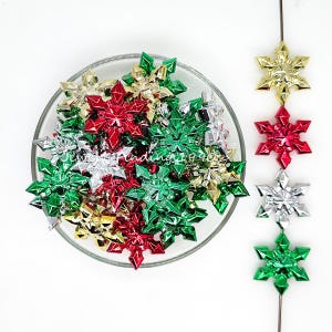 Christmas Snowflake Acrylic Beads,Christmas Beads For Pen,Chunky Beads,Focal Beads