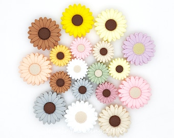 20/30mm Mini Daisy Silicone Beads, Sunflower Silicone Loose Beads, DIY Necklace Bracelet Jewelry Making, Craft Supplies Accessories