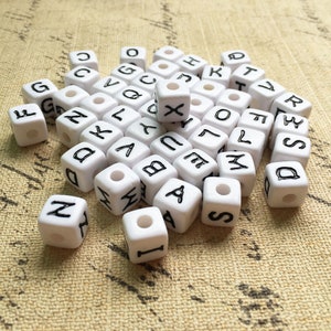12MM 50/200/400Pcs Acrylic Letter Beads, Alphabet Spacer Loose Beads, DIY Jewelry Making, Jewelry Finding Supplies, Bracelet Accessories
