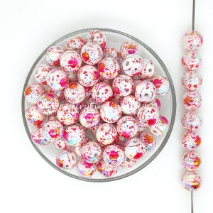 16mm Halloween Splatter Acrylic Beads,Chunky Beads,Gumball Beads,Pen Beads,Charm Beads