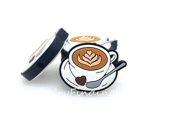 Coffee Focal Beads, Silicone Beads, Coffee Beads
