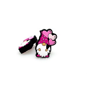 Gnome Focal Beads,Valentine&#39;s Day Gnome Silicone Beads,Heart Gnome Beads,Pen Beads