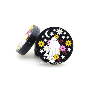Silicone Focal Beads,New Ghost Silicone Beads,Halloween Beads ,Bulk Beads