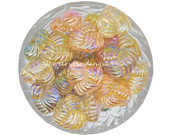 Chunky Heart Bubblegum Beads,Transparent Heart Focal Beads,Resin Beads,Pen Beads