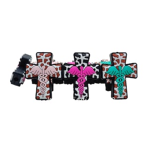 Nuove perline in silicone incrociate, perline focali mediche per infermiere, perline per penna