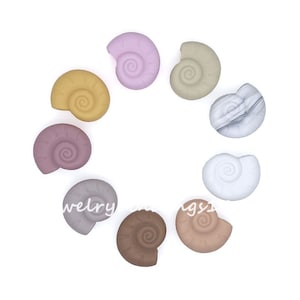 Silicone Snail Focal Beads Shell Beads For DIY Pen Silicone Beads Bracelet Jewelry Accessories, 23*28mm
