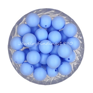 12mm/15mm Bright Blue Beads -Solid Silicone Beads-Round Silicone Beads-Wholesale Beads -Bulk Round beads -DIY Crafting Supplies #105
