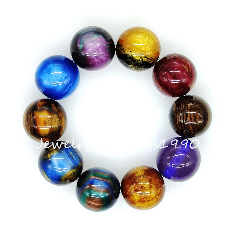 20mm Bubblegum Beads, Gumball Beads in Bulk, Chunky Bubble Gum Beads, Pearlescent Resin Beads 20mm